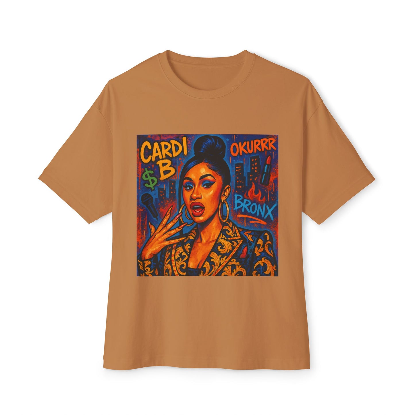 Cardi Rap Queen Portrait Tee | Bold Street Art Illustration